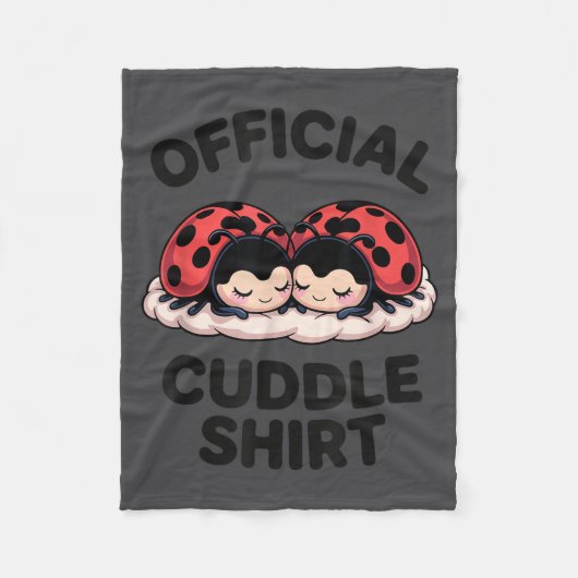 Couverture Polaire Cute Ladybug Love Cuddle  (Devant)
