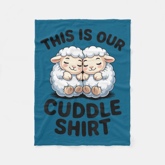 Couverture Polaire Cute Lamb Couple This Is Our Cuddle  (Devant)