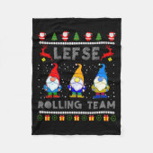 Couverture Polaire Cute Lefse Rolling Team Norwegian Gnomes Ugly Xmas (Devant)