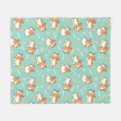 Couverture Polaire Cute Little Corgis (Devant (Horizontal))