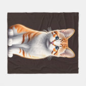 Couverture Polaire Cute Little Fluffy Kitty, Chat (Devant (Horizontal))