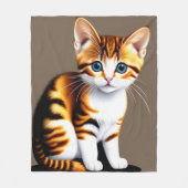Couverture Polaire Cute Little Fluffy Kitty, Chat (Devant)