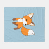 Couverture Polaire Cute Little Fox (Devant (Horizontal))