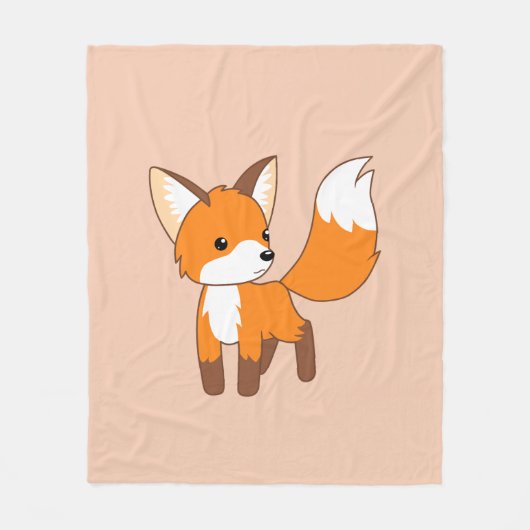 Couverture Polaire Cute Little Fox (Devant)
