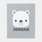 Couverture Polaire Cute Little Polar Bear (Devant)