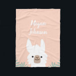 Couverture Polaire Cute Llama Blanche polaire<br><div class="desc">Une adorable couverture bébé avec une jolie Llama. Un large éventail d'autres couvertures et produits pour bébés sont disponibles dans mon magasin.</div>