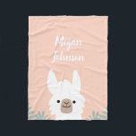 Couverture Polaire Cute Llama Blanche polaire<br><div class="desc">Une adorable couverture bébé avec une jolie Llama. Un large éventail d'autres couvertures et produits pour bébés sont disponibles dans mon magasin.</div>