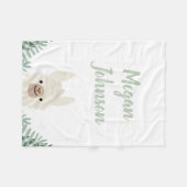 Couverture Polaire Cute Llama Blanche Toison (Devant (Horizontal))