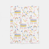 Couverture Polaire Cute Llama Rainbow Baby Nursery (Devant)