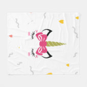 Couverture Polaire Cute Magique Sleeping Unicorn (Devant (Horizontal))