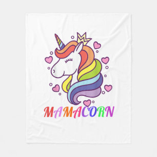 Couverture Polaire Cute Mamacorn Unicorn Maman Anniversaire Tenue Rai