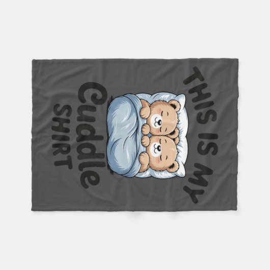 Couverture Polaire Cute Matching Bear This Is My Cuddle  (Devant (Horizontal))