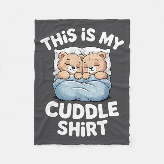 Couverture Polaire Cute Matching Bear This Is My Cuddle  (Devant)