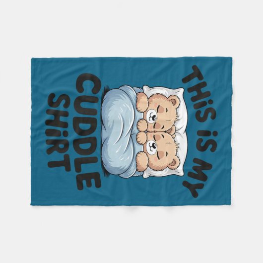 Couverture Polaire Cute Matching Bear This Is My Cuddle  (Devant (Horizontal))