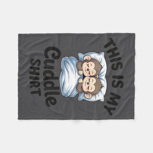 Couverture Polaire Cute Monkey Sleep Couple This Is My Cuddle  (Devant (Horizontal))