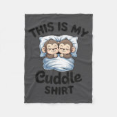 Couverture Polaire Cute Monkey Sleep Couple This Is My Cuddle  (Devant)