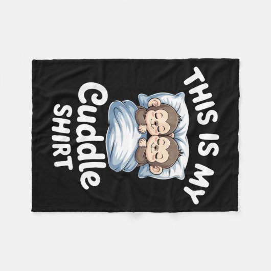 Couverture Polaire Cute Monkey Sleep Couple This Is My Cuddle  (Devant (Horizontal))