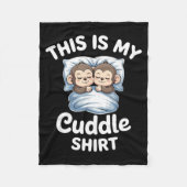 Couverture Polaire Cute Monkey Sleep Couple This Is My Cuddle  (Devant)