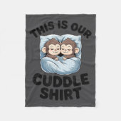 Couverture Polaire Cute Monkeys Snuggle This Is Our Cuddle  (Devant)