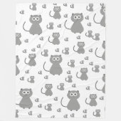 COUVERTURE POLAIRE CUTE MOTIF CAT (Devant)