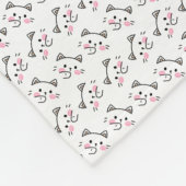 Couverture Polaire Cute Motif de chat Arrière - plan sans couture (Coin)