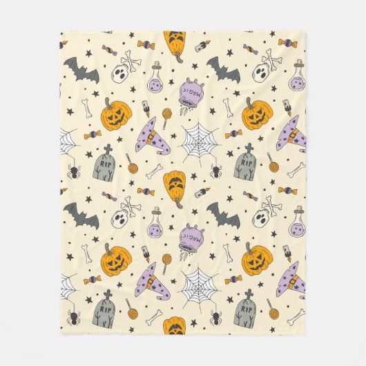 Couverture Polaire Cute Motif Halloween (Devant)
