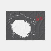 Couverture Polaire Cute Mpy Frog Japanese Ink - Traditional Art Humor (Devant (Horizontal))