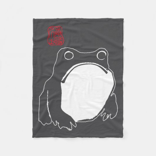Couverture Polaire Cute Mpy Frog Japanese Ink - Traditional Art Humor (Devant)