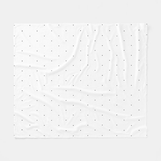 Couverture Polaire Cute Noir blanc minuscule pois élégant motif (Devant (Horizontal))