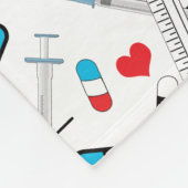 Couverture Polaire Cute Nurse | Docteur EKG Motif de stéthoscope (Coin)