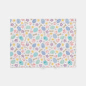 Couverture Polaire Cute OEufs de Pâques Empreinte de patte Couleurs p (Devant (Horizontal))