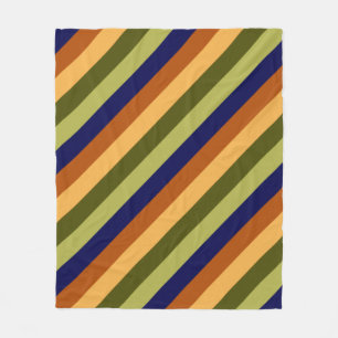 Couverture Polaire Cute Olive Sage Marine Stripes Moyenne polaire Bla