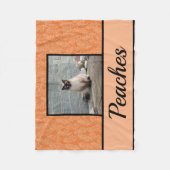 Couverture Polaire Cute Orange Botanique Customisé Animaux (Devant)