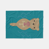 Couverture Polaire Cute Otter (Devant (Horizontal))