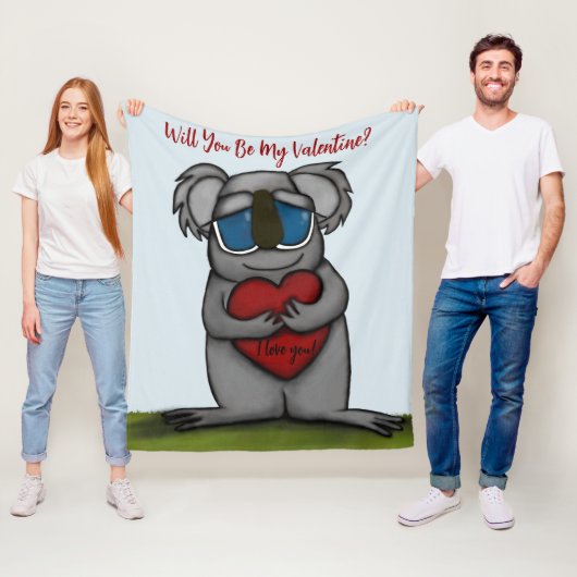 Couverture Polaire Cute Ours Koala (En situation)