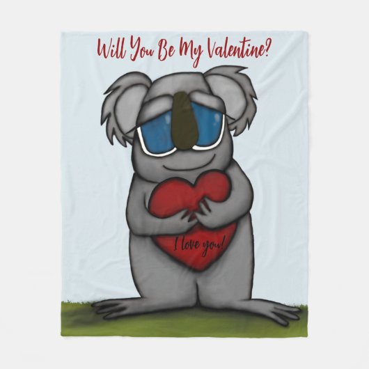 Couverture Polaire Cute Ours Koala (Devant)