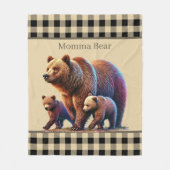 Couverture Polaire Cute ours Momma custocmizable (Devant)