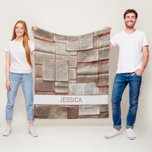 Couverture Polaire Cute Ouvert Livres Motif Personnalisé
