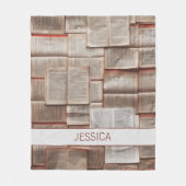 Couverture Polaire Cute Ouvert Livres Motif Personnalisé (Devant)