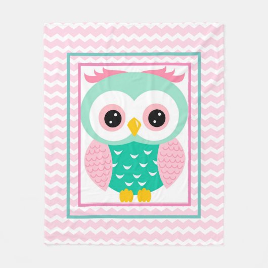 Couverture Polaire Cute Owl (Devant)