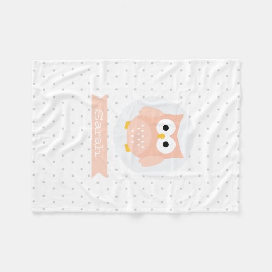Couverture Polaire Cute-Owl Blanket (Devant (Horizontal))
