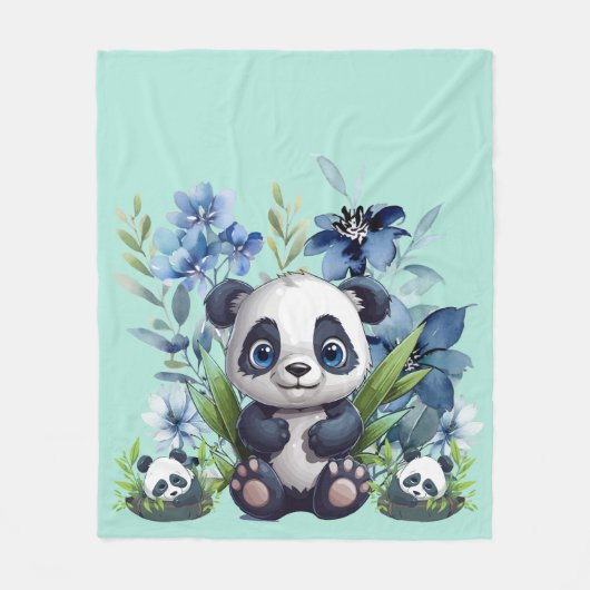 Couverture Polaire Cute Panda Baby (Devant)
