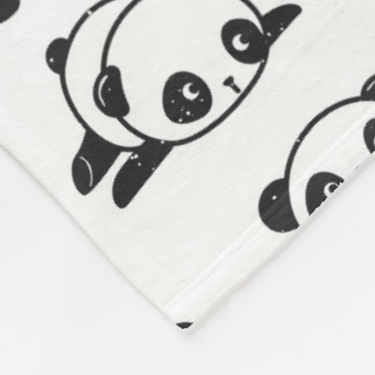 Couverture Polaire Cute Panda Bears Motif Fleece Blanket (Coin)