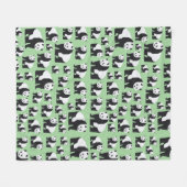 Couverture Polaire Cute Panda Motif ours (Devant (Horizontal))