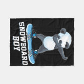 Couverture Polaire Cute Panda Snowboard Ski Dabbing Panda Snowb (Devant (Horizontal))