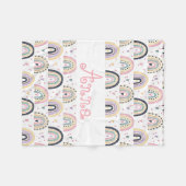 Couverture Polaire Cute pastel arc-en-ciel personnalisé (Devant (Horizontal))