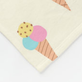 Couverture Polaire Cute Pastel Motif de crème glacée (Coin)
