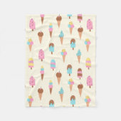 Couverture Polaire Cute Pastel Motif de crème glacée (Devant)