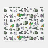 Couverture Polaire Cute Pastel Plante (Devant (Horizontal))