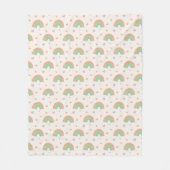 Couverture Polaire Cute Pastel Rainbow et Motif de coeur (Devant)
